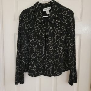 Vintage Ronni Nicole Glitter Swirl Open Back Jacket